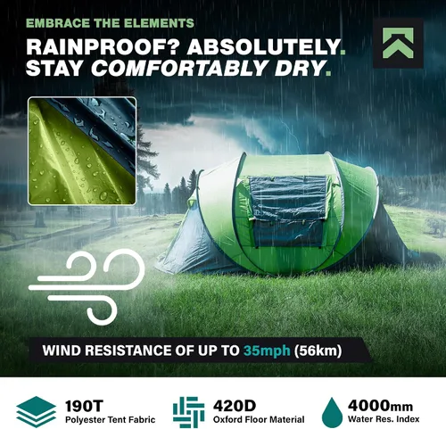 Miniatura 4 de KNOX Tienda de campaña desplegable para camping, tiendas instantáneas para camping, tienda de campaña fácil desplegable para 4 personas, tienda