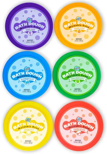 Miniatura 7 de Tub Works® Bath Dough™ Juguete de baño de jabón moldeable para niños, variedad de 6 unidades Forma, moldea y crea arte de bañera con masa jabonosa