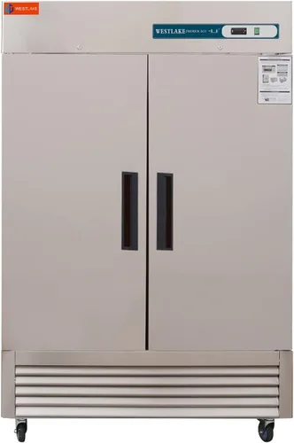 Miniatura 12 de WESTLAKE Congelador comercial de 48 pulgadas de ancho 2 puertas de 2 secciones de acero inoxidable Alcance en puerta sólida Ventilador Refrigeración