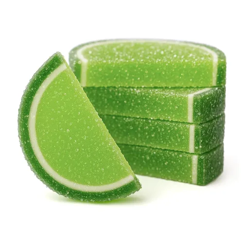Miniatura 4 de NY Spice Shop Rebanadas de fruta de manzana – 1 libra de sabor cítrico masticable de gelatina de fruta de caramelo – Manzanas en rodajas a