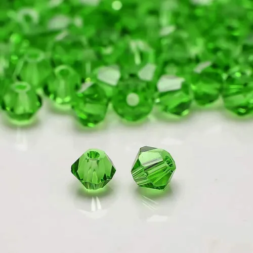 Miniatura 10 de 100 cuentas de cristal de cristal, cuentas de vidrio de 0.236 pulgadas para la fabricación de joyas, cuentas de bicona, cuentas de cristal de bicono