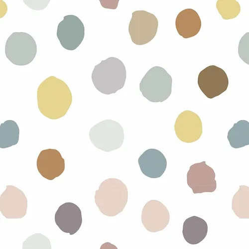 Miniatura 8 de Papel tapiz para niños, papel tapiz de lunares colorido de 17.5 x 120 pulgadas, autoadhesivo para guardería, papel de contacto apto para inquilinos