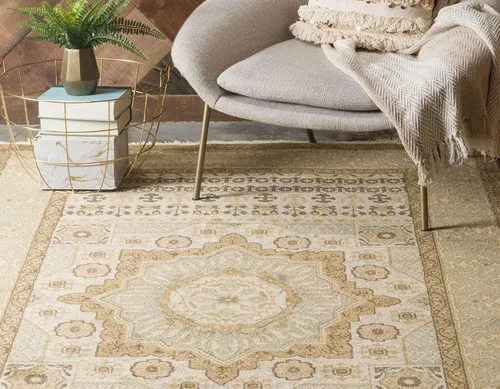 Miniatura 3 de Unique Loom Palace Collection - Alfombra Saray (2 pies x 3 pies 1 pulgada, rectangular, crema/marrón claro)