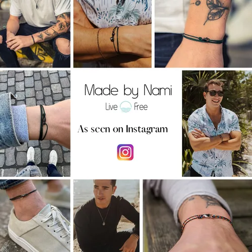Miniatura 16 de Made by Nami Nautical Rope Bracelet for Men Waterproof & Adjustable Wrap String Bracelets with Snap Hook Gift for Him