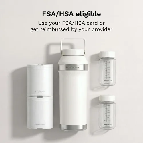 Miniatura 7 de Baby Brezza Enfriador de leche materna portátil todo el día, gran capacidad de 20 z, botella de viaje aislada incluye 2 paquetes de hielo + 2