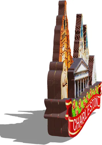 Miniatura 2 de Imán de madera de Charleston de Estados Unidos 3D para nevera, recuerdos coleccionables, decoraciones artesanales hechas a mano