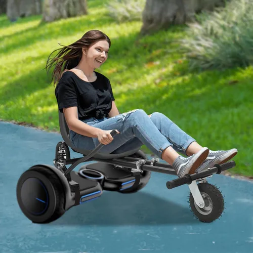 Miniatura 2 de Accesorio de asiento para aeropatineta de 6.5 a 10 pulgadas, longitud de marco ajustable, scooter de autoequilibrio, kit de conversión de buggy go