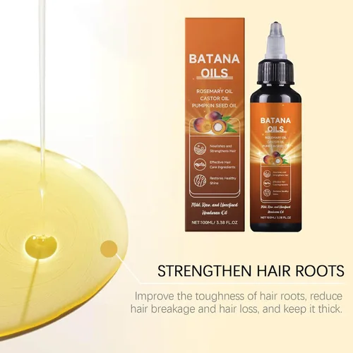Miniatura 4 de Aceite de batana para el crecimiento del cabello, aceite de batana líquido 4 en 1 con semillas de romero, ricino y calabaza - 3.4 fl oz/3.38 onzas
