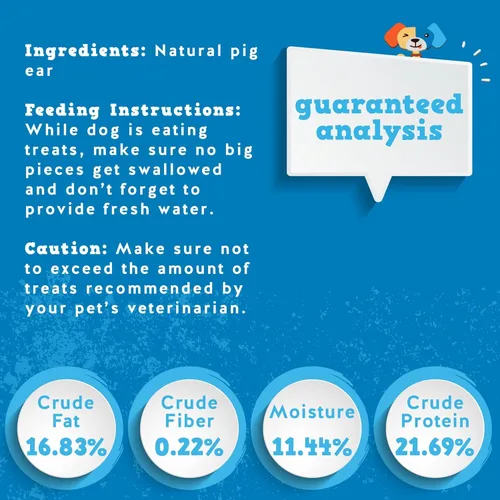 Miniatura 4 de Jack & Pup Astillas de orejas de cerdo (1 libra) – Masticables naturales de primera calidad para perros, orejas de cerdo, golosinas saludables