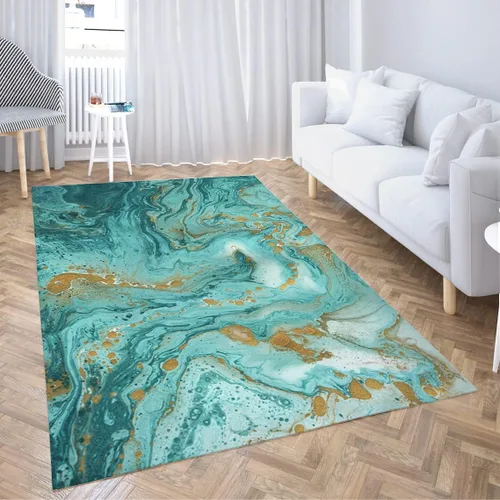 Miniatura 5 de LOKMU Alfombras antideslizantes de arte abstracto naranja y gris blanco para decoración del hogar, alfombra para aula, sala de estar, dormitorio