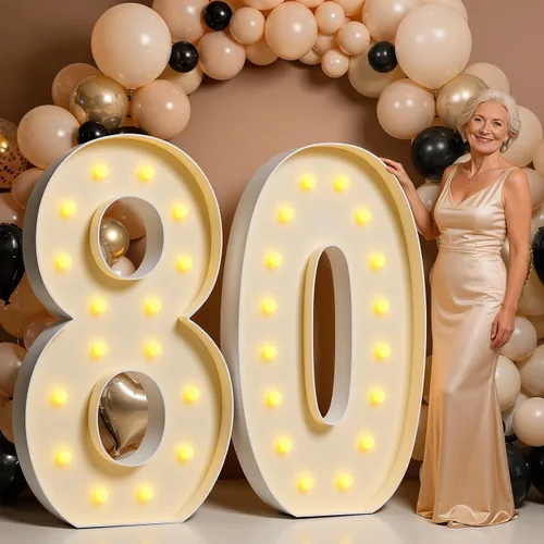 Miniatura 28 de Marquesina - Kit decorativo gigante de 5 pies para decoración de fiestas, cumpleaños, aniversario Número 5