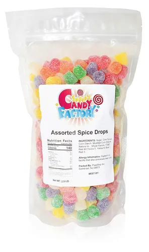 Sarah's Candy Factory Caramelos surtidos de gotas de especias en bolsa resellable, 2.5 libras