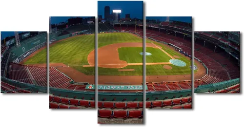 Miniatura 92 de Arte para pared, lienzo para estadio deportivo, arte para pared, diseño de campo de Wrigley en Chicago, pinturas de Chicago, impresiones sobre