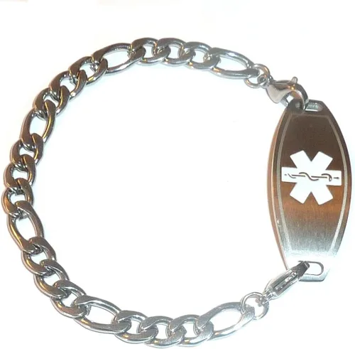 Miniatura 2 de Hidden Hollow Beads Stainless Steel Men's, Women's, Unisex Medical Alert ID Interchangeable Replacement Bracelet -STRONG!