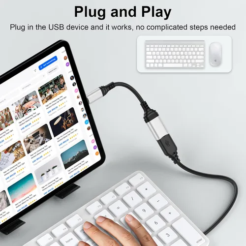 Miniatura 5 de Adaptador USB C a USB 3.0 de 5 Gbps OTG tipo C macho a USB A hembra adaptador para Samsung Galaxy A17/A16/A15/S26 Ultra/S25 FE/S24 Ultra/Z