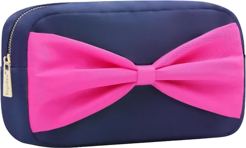 Miniatura 30 de Bolsa de maquillaje de viaje cosmética bolsa de maquillaje de aseo Orgnizer para mujeres, Sacos transparentes de color rosa intenso, Internacional