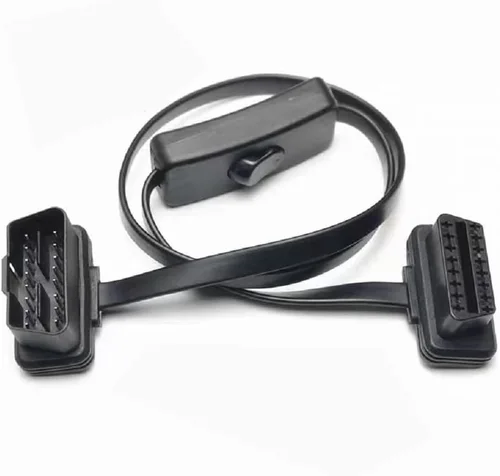 Miniatura 6 de Cable de extensión OBD2, cable de extensión OBDII ultrafino macho a hembra, cable de extensión OBD de 16 pines, 2 cables planos, diagnóstico