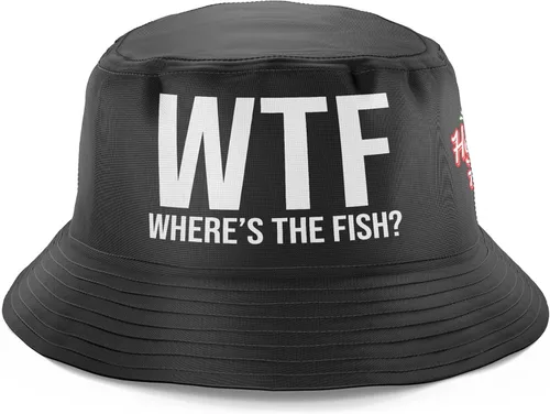 Miniatura 9 de Regalos de pesca para hombres, WTF Wheres The Fish, divertido sombrero de pesca, sombrero de pescador, sombrero de sol para pesca Wtf - Verde