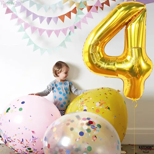 Miniatura 1142 de KatchOn, Globo grande azul número 2 de 40 pulgadas Decoraciones de cumpleaños de Baby Shark para niño de 2 años Globo azul número 2 Globo