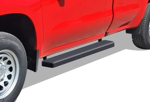 Miniatura 13 de APS Estribos negros compatibles con Chevy Silverado GMC Sierra 1500 2019-2025 Regular Cab y Silverado 1500 LTD Sierra 1500 LD 2022 y 2500 3500