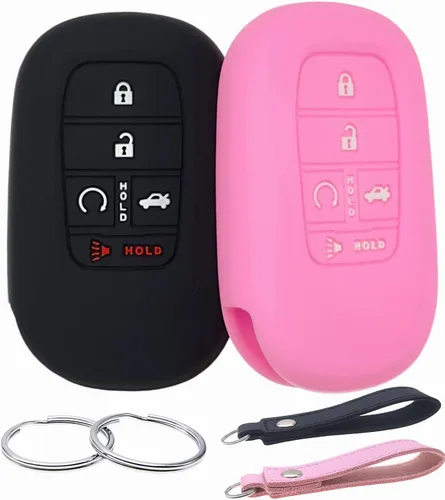 Miniatura 15 de REPROTECTING Funda de silicona para llavero Compatible con (5 botones) 2022-2026 Honda Accord Civic HR-V CR-V Pilot Sport SI EX EX-L Touring