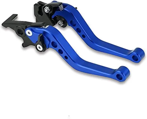 Keenso 1 par de palanca de embrague y freno de motocicleta, palancas de rotura y embrague azul a prueba de corrosión, palanca de freno, accesorios