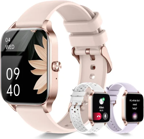 Miniatura 10 de Relojes inteligentes para mujer, reloj de seguimiento de fitness de 1.85 pulgadas, contestar/hacer llamadas, reloj de fitness impermeable IP68