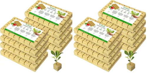 Miniatura 10 de VIVOSUN Cubos de Lana de Roca de 1.6", 28 Tapones Cubos Iniciadores de Cultivo de Lana de Piedra para Esquejes, Clonación, Propagación de Plantas