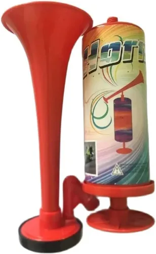 Miniatura 2 de Gran bocina de aire de mano de fútbol bomba de empuje de mano para fiesta, fanáticos líderes de animadora, cuerno de barco, trompeta de advertencia