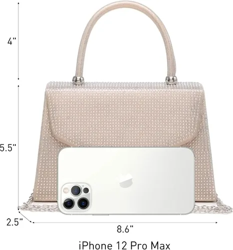 Miniatura 4 de Dasein Bolso de noche para mujer, embragues de fiesta, bolsos de boda, cóctel, baile de graduación, bolsos con purpurina esmerilada