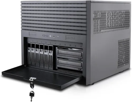 Miniatura 2 de Rosewill Hearth NAS Chasis de servidor Soporta hasta 6 x 3.5 HDD Hot Swap y 6 x 2.5 SSD Compatible con E-ATX Ventilador PWM de 0.197 x 4.724