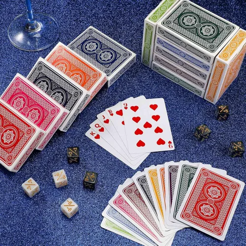 Miniatura 4 de Zubebe 12 Mazos de Cartas, Barajas de Cartas al Por Mayor en Tamaño Póker, Barajas de Póker Estándar para Actividades de Niños y Adultos