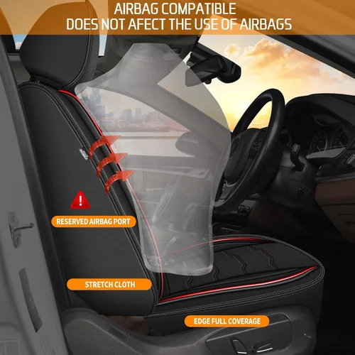 Miniatura 5 de DISUTOGO 2 Front Seat Covers for Hyundai Tucson 2005-2024 2025 2026, Waterproof Faux Leather Car Seat Covers Easy Clean & Compatible Airbag