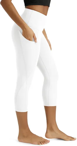Miniatura 109 de ODODOS - Leggings capri de cintura alta para mujer con bolsillos, control de abdomen, no se transparentan, para entrenamiento atlético, running