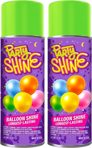 Shiny Fiesta Party Shine Balloon Shine Spray, Spray de Silicona para Globos de Látex, Spray de Brillo para Globos, Impermeable, Sin Fragancia y Sin