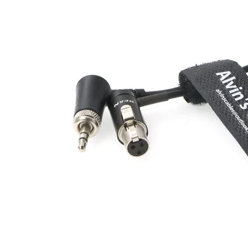 Miniatura 4 de Alvin's Cables Cable de audio de perfil bajo TA3F Mini-XLR de 3 pines hembra a bloqueo-0.138 in-TRS ángulo recto para Sennheiser EK 2000 Sony UWP