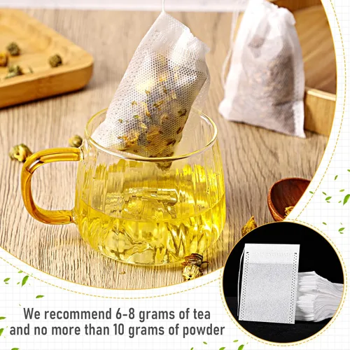 Miniatura 4 de 1000 bolsas de té desechables a granel para té de hojas sueltas, cordón, bolsas de café vacías, filtro infusor para café, especias, hierbas