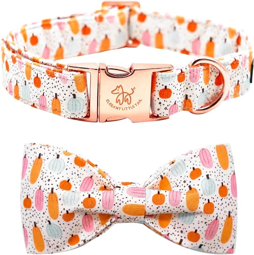 Miniatura 10 de Collar para perros Elegant little tail, collar navideño para perros con flor roja, collar festivo para mascotas, collar con lazo para perros, collar