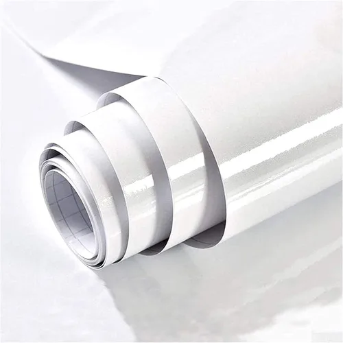 Miniatura 16 de TANONE Papel de contacto blanco de 17.7 x 196 pulgadas para encimeras de cocina, armarios, muebles, vinilo brillante autoadhesivo Blanco - Purpurina