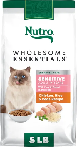 Miniatura 11 de Nutro Wholesome Essentials - Alimento seco natural para gatos, receta de estómago, pollo, arroz y guisantes, croqueta para gatos, bolsa de 3 libras
