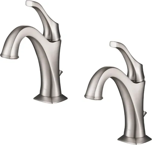 Miniatura 11 de KRAUS KBF-1201SFS Arlo - Grifo de baño con barra de elevación y placa de cubierta, acero inoxidable All-Brite sin manchas (paquete de 2)