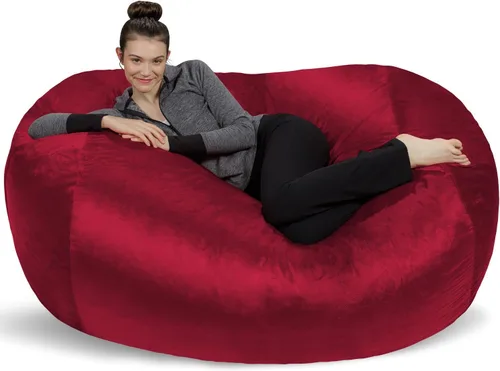 Miniatura 7 de Puf grande de 6 pies Sofa Sack Bean Bags, Microfibra, Aqua Marine