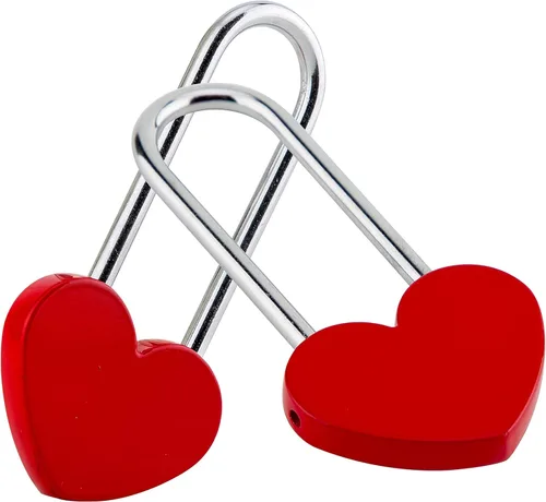 Miniatura 35 de Candado de amor VeYocilk de 3.5" 50mm en forma de corazón, candado de corazón negro para deseos de amor, ideal para bodas, San Valentín