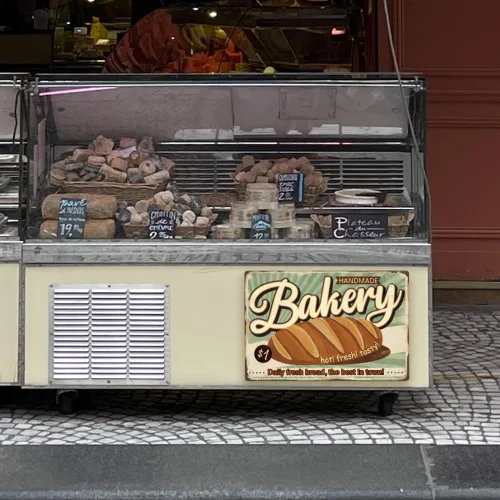 Miniatura 6 de SUPERDANT Letreros de lata de panadería Daily Fresh Bread The Best In Town Letrero de metal caliente fresco sabroso vintage carteles de hierro