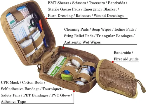 Miniatura 2 de Kit de primeros auxilios médico - Kit Rip-Off 180 piezas resistente al agua Kit de emergencia para camping, senderismo, hogar, exterior, camión