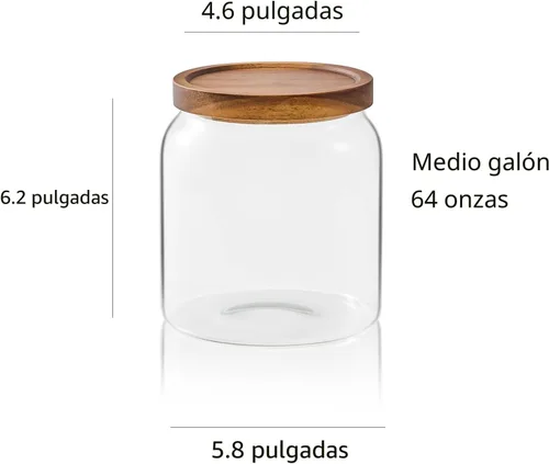 Miniatura 2 de Sweejar Tarros de vidrio para organización de la lavandería, contenedor de cápsulas de lavandería de medio galón, tarros de almacenamiento