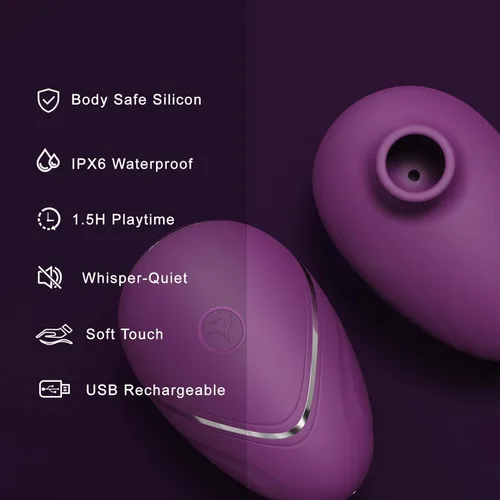 Miniatura 3 de Vibrador de Succión para Mujeres Juguete Sexual - Estimulador con Forma de Rosa Vibrador de Clítoris, Succionador de Abertura Ancha Juguetes