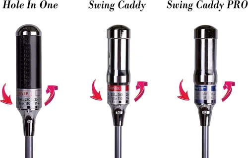Miniatura 9 de Hole in One: Entrenador de swing de golf patentado para distancia, ritmo, tempo, precisión y calentamiento