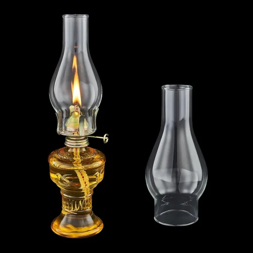Miniatura 6 de Base de 2.13 pulgadas por lámpara de aceite de 6.5 pulgadas, reemplazo de chimenea, globo de queroseno alto, lámparas de aceite transparente, globo