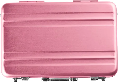 Miniatura 3 de Estuche para tarjetas de visita de tarjeta de crédito de equipaje de aleación de aluminio grabado personalizado - Regalo personalizado, Rosa